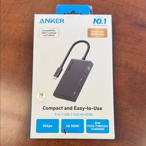 Anker Black USB-C Hub with 4K HDMI